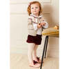 Elastic Waistband Corduroy Button Bloomers, Burgundy - Bloomers - 2