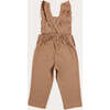 Chester Puppytooth Ruffle Button Long Dungarees, Caramel - Overalls - 4