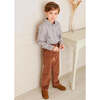 Corduroy Pocket Detail Trousers, Caramel - Pants - 2