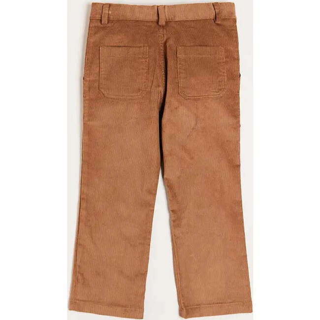 Corduroy Pocket Detail Trousers, Caramel - Pants - 5