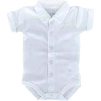 Noah Pima Short Sleeve Bodysuit, White