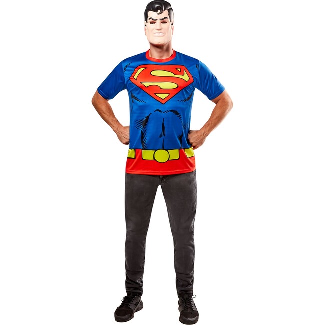 Men's DC Comics Ben Cooper Superman T-Shirt and Half Mask 1001192