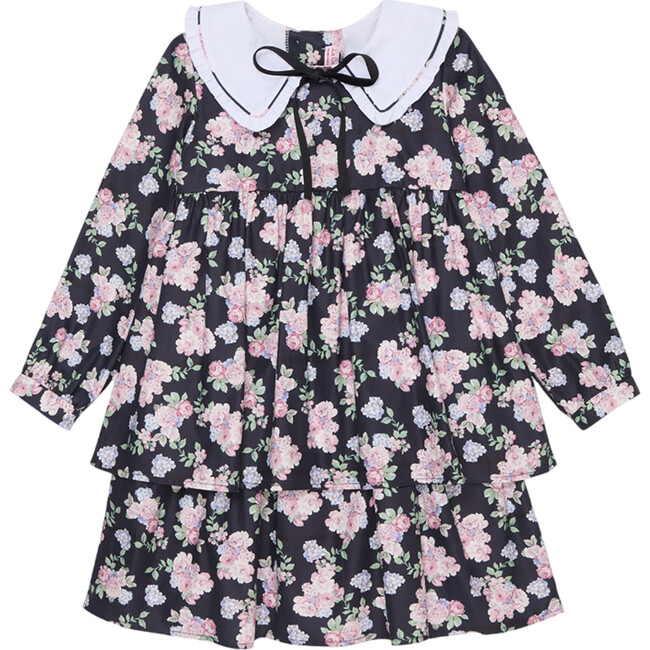 Black Floral Andrea Girl Dress