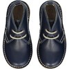 Navy Leather Kids Desert Boots - Dress Shoes - 1 - thumbnail