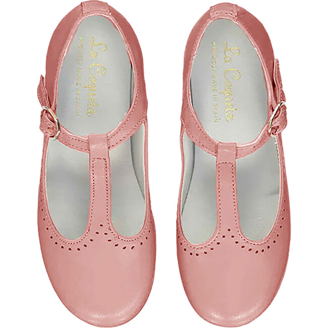 Pink Leather Girl T-Bar Shoes