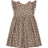 Brown Floral Emma Girl Pinafore Skirt - Skirts - 1 - thumbnail