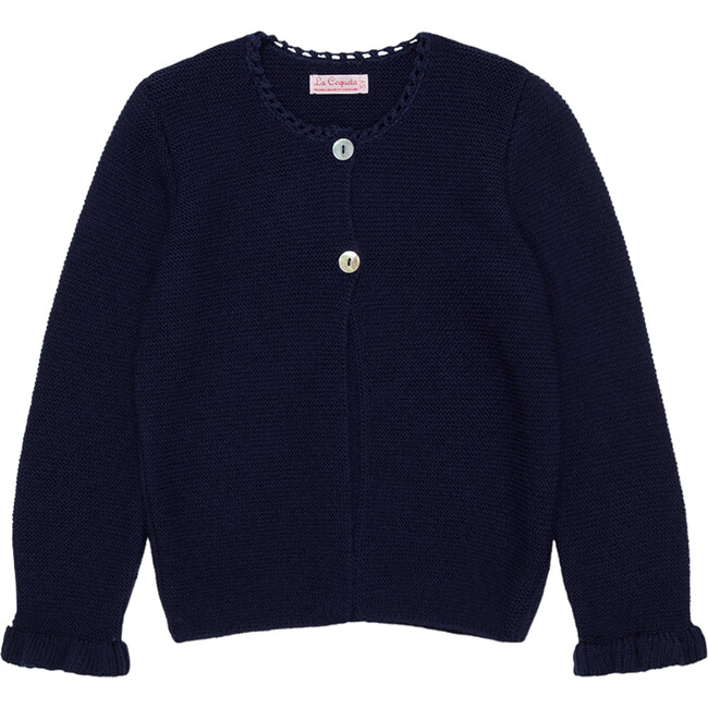 Navy Risa Merino Girl Cardigan