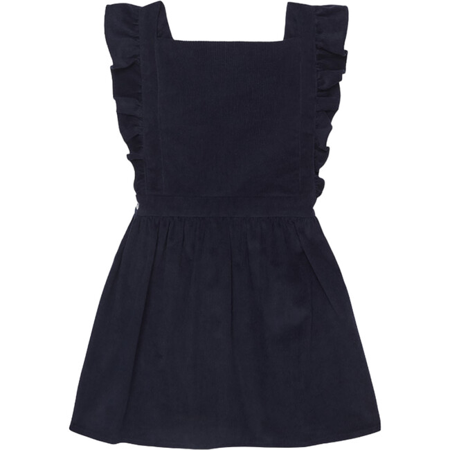 Navy Cora Girl Pinafore Skirt