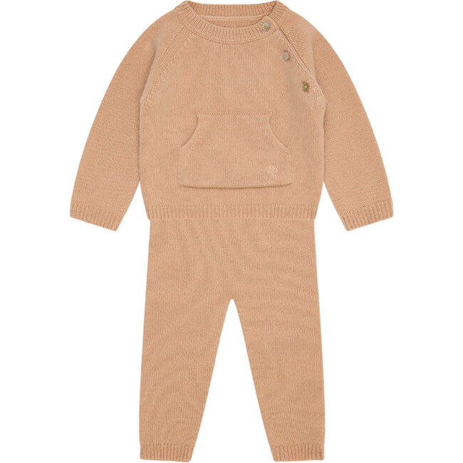 Camel Melange Juan Cashmere Baby Set