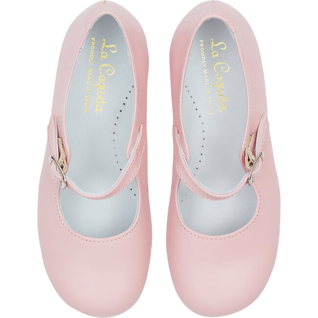 Light Pink Leather Girl Mary Jane Shoes