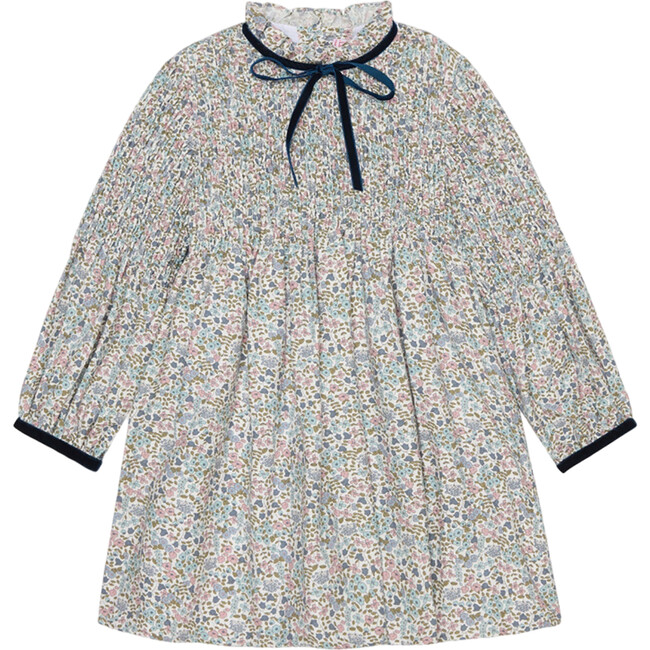 Ivory Floral Raya Girl Smocked Dress