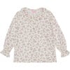 Ivory Floral Ella Long Sleeve Baby Girl Shirt - Blouses - 1 - thumbnail