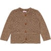 Taupe Zas Merino Baby Cardigan - Cardigans - 1 - thumbnail