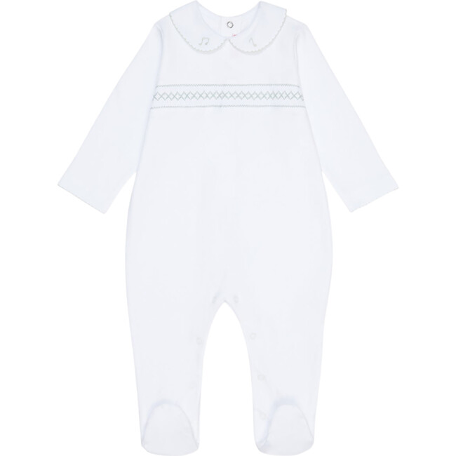 White Dali Baby Smock Sleepsuit