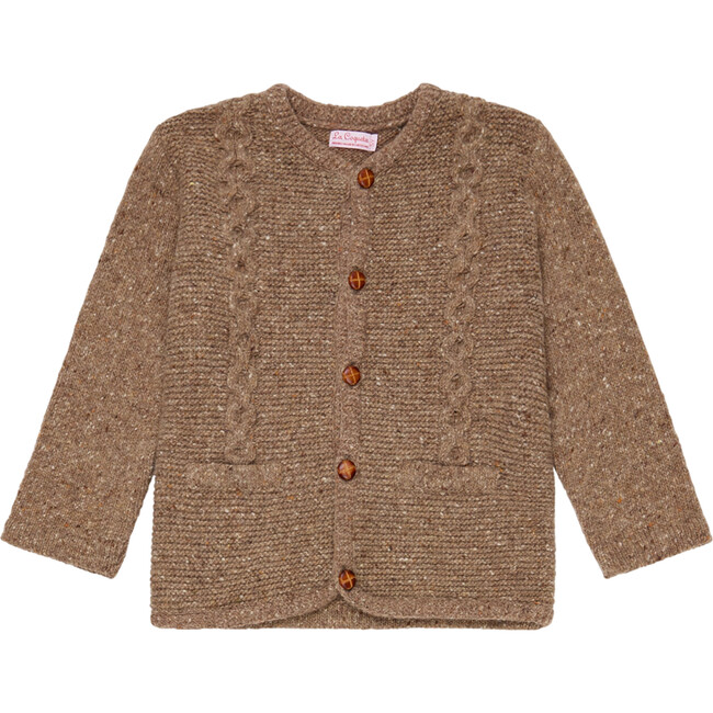 Taupe Zas Merino Boy Cardigan