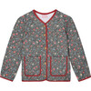 Charcoal Floral Calida Quilted Girl Jacket - Coats - 1 - thumbnail