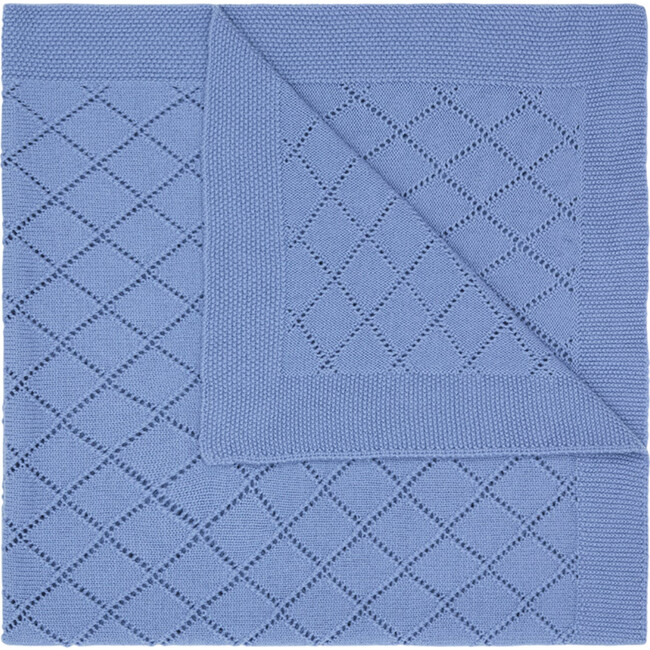 Blue Classic Merino Baby Blanket