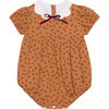 Caramel Floral Krista Baby Girl Romper - Dresses - 1 - thumbnail