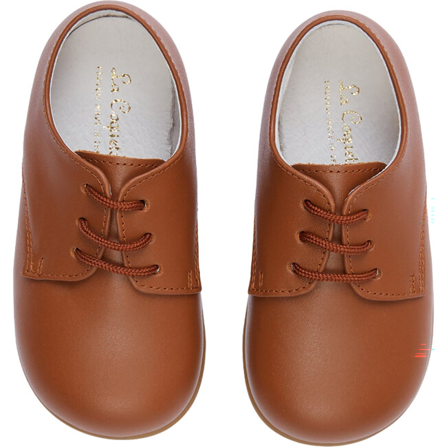 Tan Leather Toddler Inglesito Ceremony Shoes