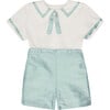 Sage Green Lirio Ceremony Silk Baby Boy Set - Onesies - 1 - thumbnail