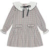 Burgundy Check Tessa Girl Dress - Dresses - 1 - thumbnail