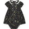 Navy Floral Arcadia Baby Girl Hand-Smocked Set - Dresses - 1 - thumbnail