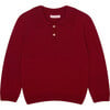 Burgundy Brio Merino Boy Sweater - Cardigans - 1 - thumbnail