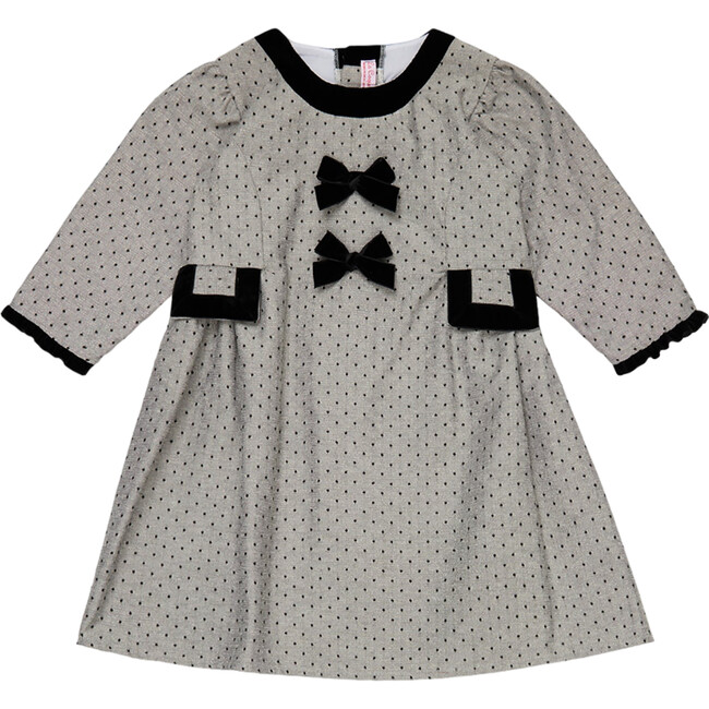 Grey Polka Dot Penelope Girl Dress