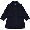 Navy Arrieta Girl Coat - Coats - 1 - thumbnail