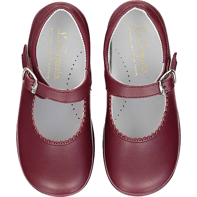 Burgundy Leather Toddler Mary Jane Shoes