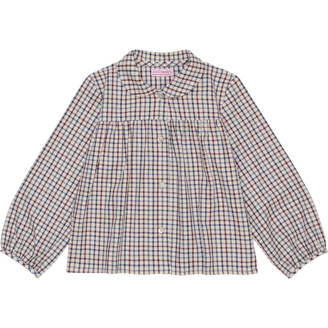 Burgundy Check Dante Long Sleeve Baby Shirt