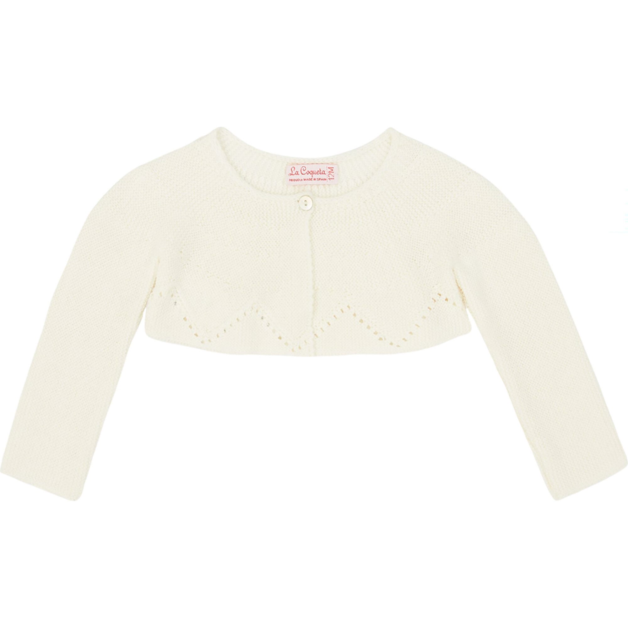 Ivory Linda Ceremony Baby Girl Cardigan - Cardigans - 1