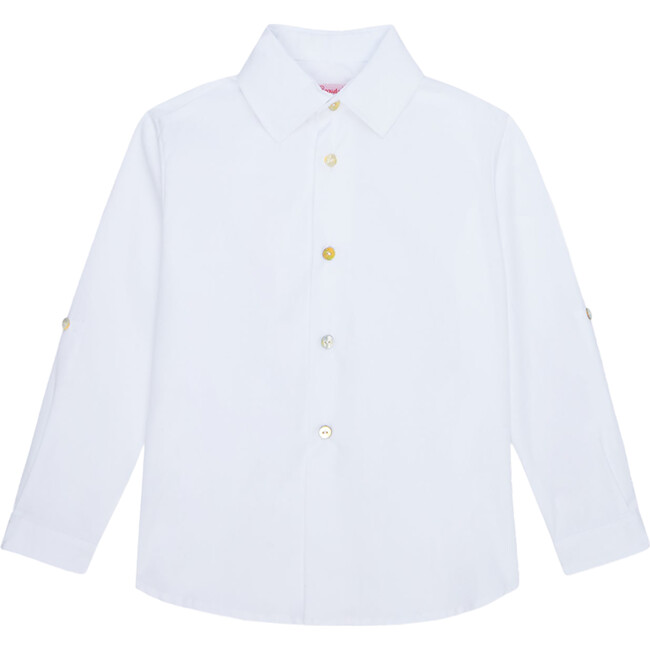 White Nico Long Sleeve Boy Shirt