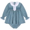 Navy Floral Eugenia Baby Girl Hand-Smocked Set - Dresses - 1 - thumbnail