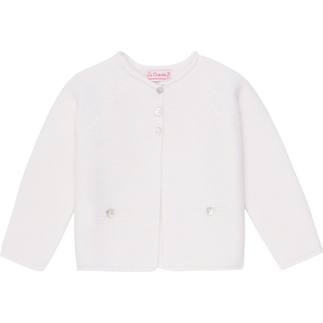 Ivory Leandra Cashmere Baby Cardigan