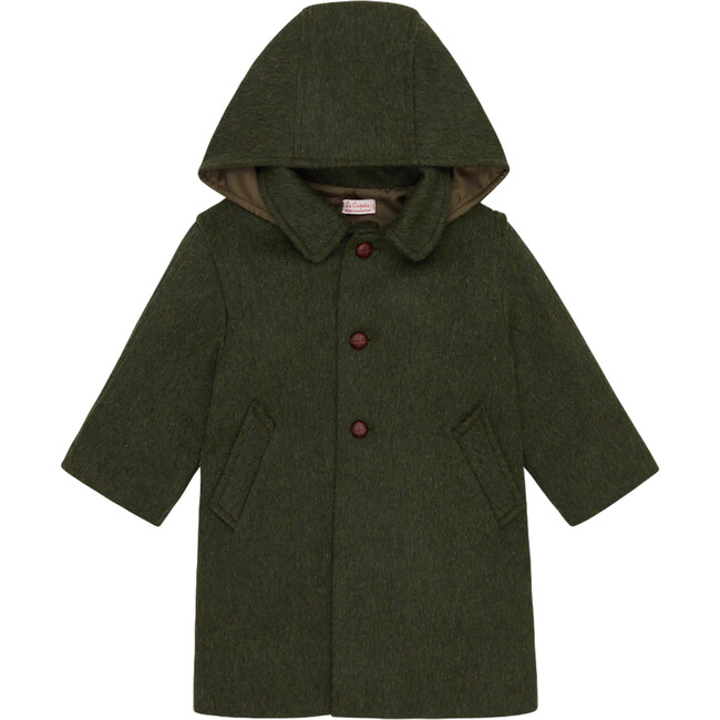 Green Loden Wool Kids Coat