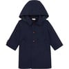 Navy Loden Wool Kids Coat - Coats - 1 - thumbnail