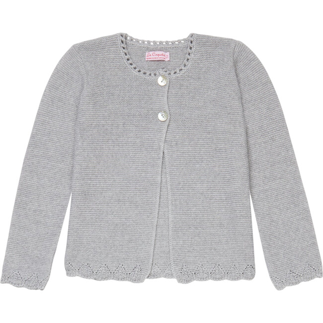 Grey Malena Merino Girl Cardigan