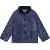 Navy Check Gabriella Girl Jacket - Coats - 1 - thumbnail