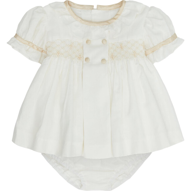 Ivory Santina Smock Ceremony Baby Girl Set