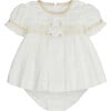 Ivory Santina Smock Ceremony Baby Girl Set - Dresses - 1 - thumbnail