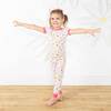 Let the Good Times Roll Roller Skates Two-Piece Bamboo Short Sleeve Kids Pajama Pants Set Pink/Multi - Mixed Apparel Set - 2