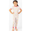Let the Good Times Roll Roller Skates Two-Piece Bamboo Short Sleeve Kids Pajama Pants Set Pink/Multi - Mixed Apparel Set - 3