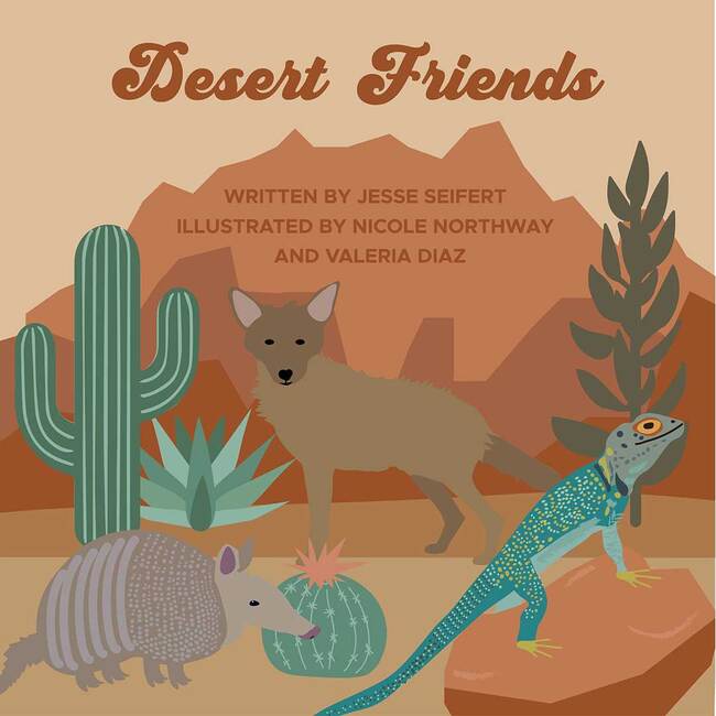 Lucy's Room Desert Friends Board Book Orange/Multi