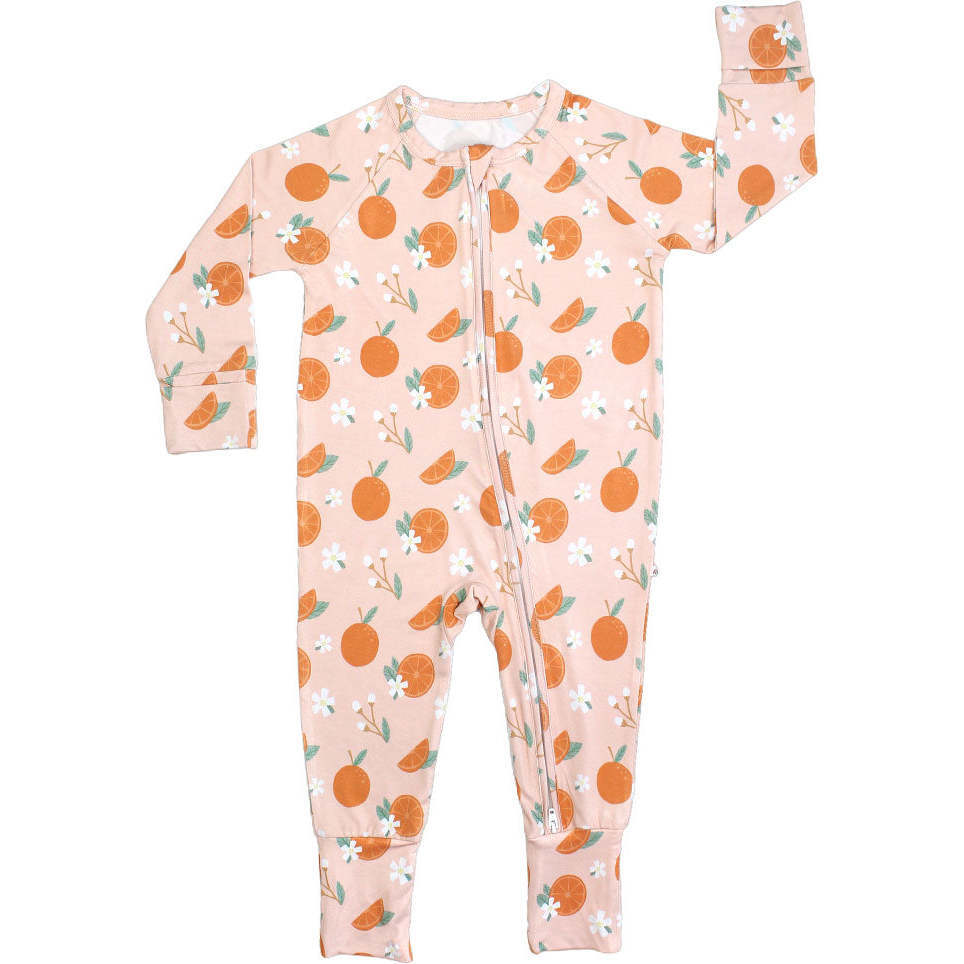 Freshly Squeezed Bamboo Convertible Baby Pajamas Orange - Footie Pajamas - 1