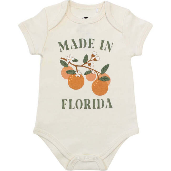 Made in Florida Oranges Cotton Baby Onesie White/Multi