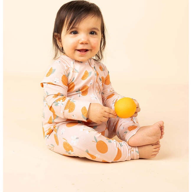 Freshly Squeezed Bamboo Convertible Baby Pajamas Orange - Footie Pajamas - 2