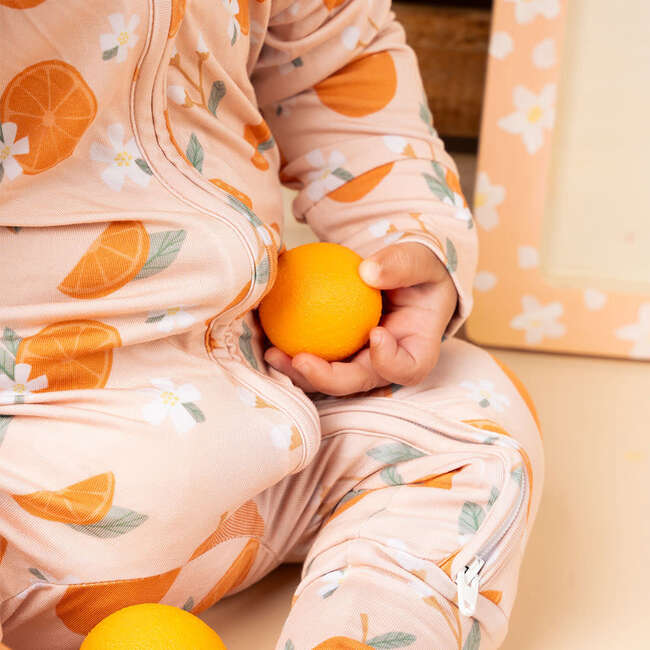 Freshly Squeezed Bamboo Convertible Baby Pajamas Orange - Footie Pajamas - 3