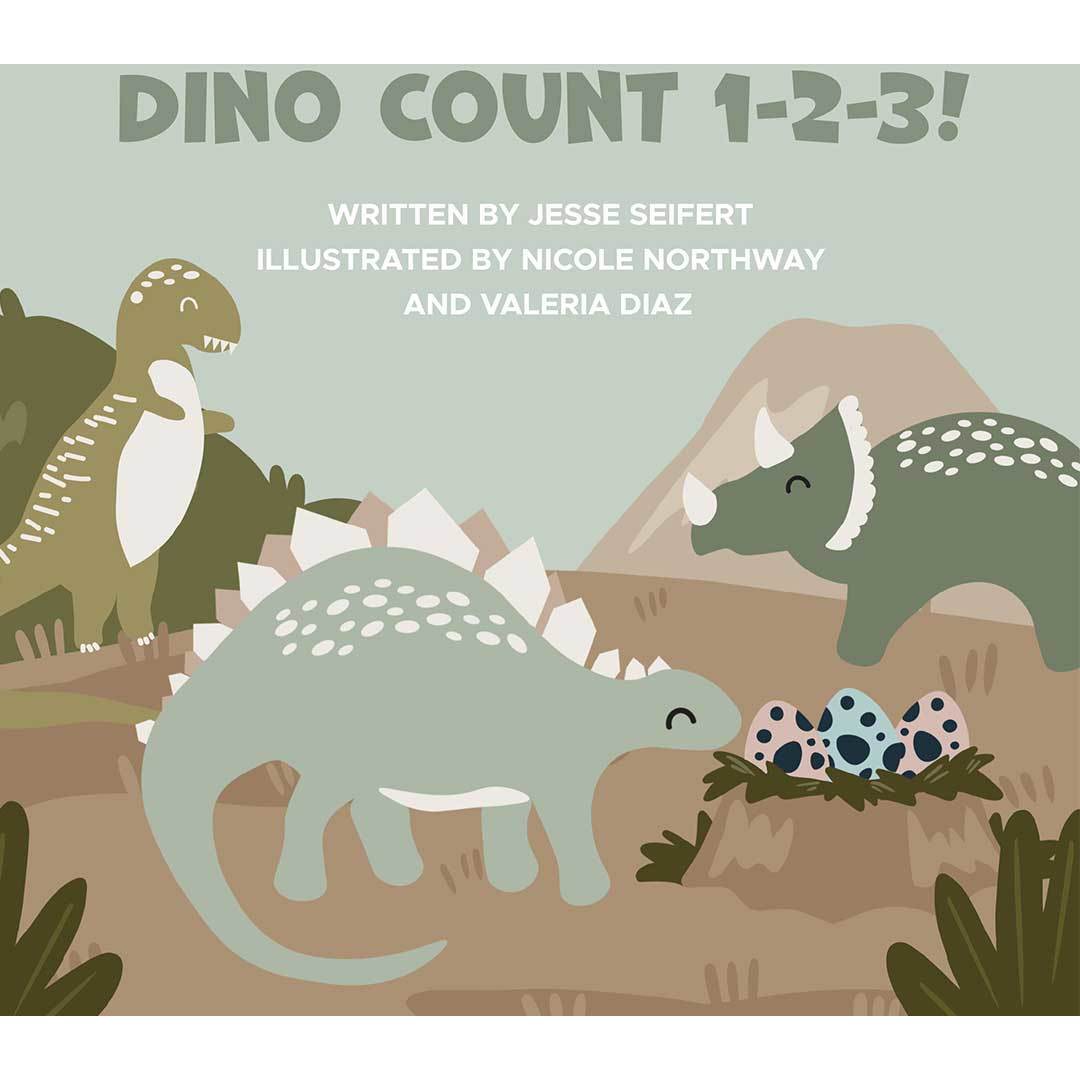 Lucy's Room Dino Count 1-2-3! Board Book Green/Multi - Books - 1