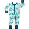 Later Gator Bamboo Convertible Baby Pajamas Green - Footie Pajamas - 1 - thumbnail